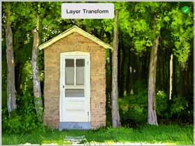 Transforming a layer Rotate, scale, and move a layer using Layer Transform.