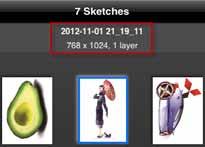 Create a canvas Create a duplicate Import a canvas Export a canvas Thumbnails The Gallery displays a thumbnail