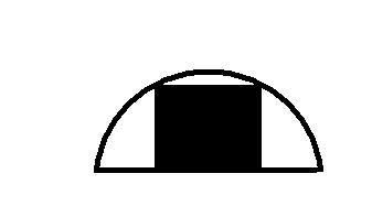 Question 17 Vraag 17 In the figure below, a square of area 40 cm is inscribed in a semicircle. What is the area of the semi-circle?