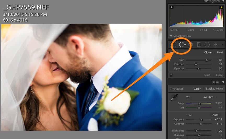 6) Spot Removal Time Saver Every now and then in Lightroom, you ll need to try your luck with the Spot Removal brush.