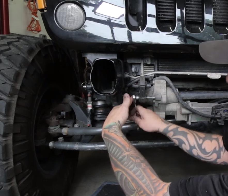 7 OPTIONAL - Chopping the frame will leave your sway bar motor (if you have one)