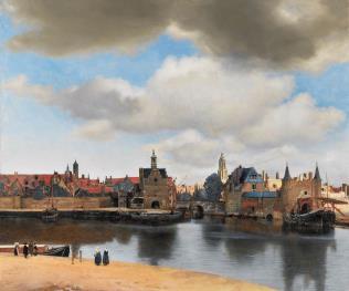 Amsterdam Cityscape View of Delft 1659-60, Oil