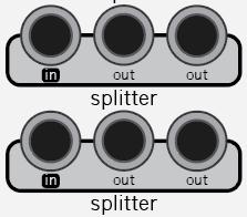 14. splitter module 14.1 splitter The splitters are a pair of independent passive signal multipliers.