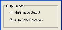 The [Multi Image] dialog box appears. 3. Select [Auto Color Detection] under [Output mode]. 4.