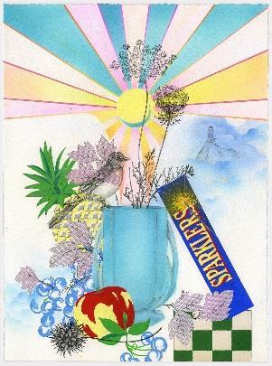 AMBER KEMPTHORN Corny acrylic, gouache, ink, & collage