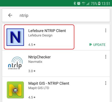 7. Install Lefebure NTRIP Client from