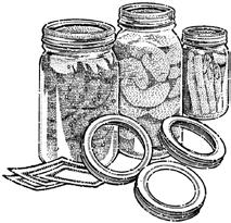 Label products with the name of product, month, year and method of processing (water bath canner or pressure canner) and length of processing time. 3. Leave band on jars. 4.