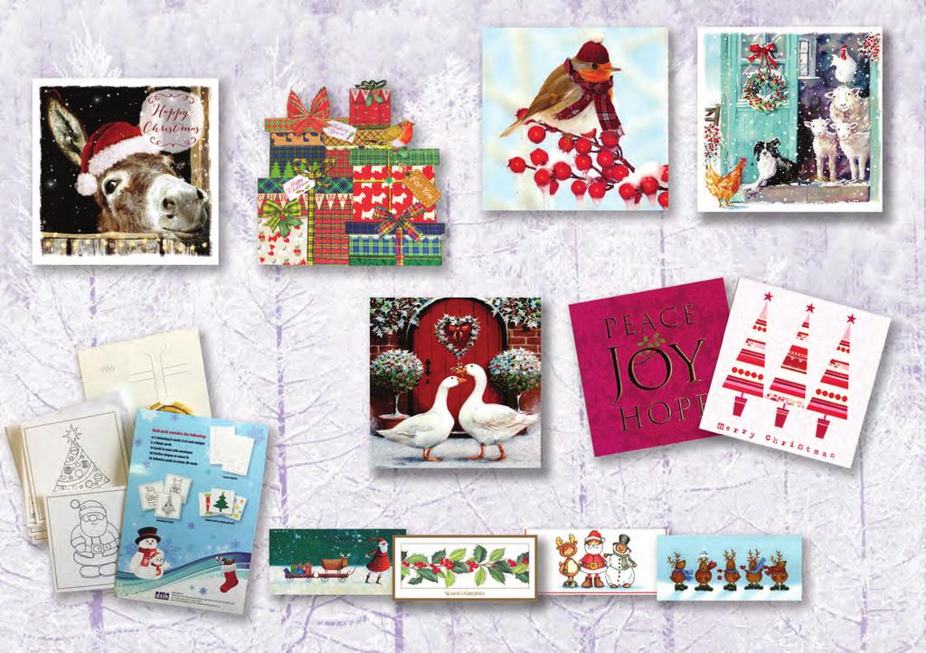 Christmas Cards Z10 X8 X1 Z3 Funny Donkey - With Best Wishes for Christmas and the New Year Standard board with glitter Z15 Christmas Wrapped Up - With All Good Wishes for Christmas and the New Year