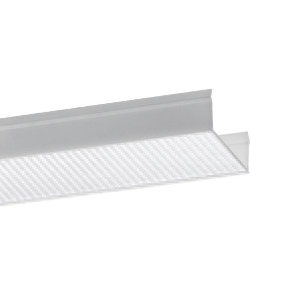 LINEAR OPTICS CONTROLLED EMISSION OPTICS USC-MALDC Injection-molded polycarbonate snap-in diffuser, with precise optical lens array for glare and emission control. Provides a narrower beam.