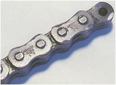 Loose link pins Chains which show loosened pins in the force fit of the outer plates represent a direct danger.
