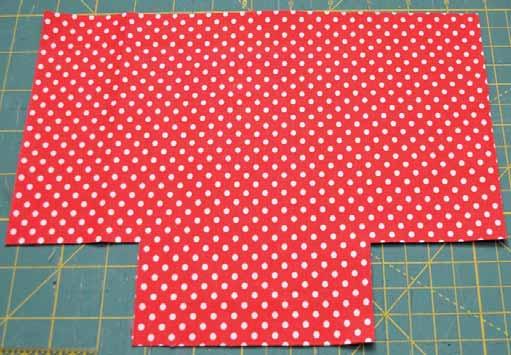 Collar Facing Creating the patchwork skirt: Lay out 4 rows of 10 mini charms each in a
