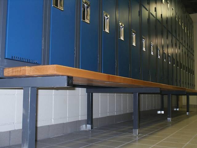 SINGLE LOCKER PEDESTAL INSTALLATION Refer to illustrations on previous page and locker layout shop drawings. 1. Slide chrome flange over the pedestal legs.