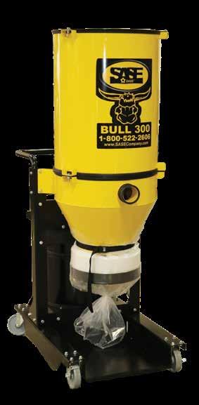 Industrial Vacuums SASE Bull 300 EBS VAC.BULL300EBS.02 (2" HOSE) VAC.BULL300EBS.03 (3" HOSE) The most powerful 110 Volt industrial vacuum available in the polished concrete and surface prep industry.