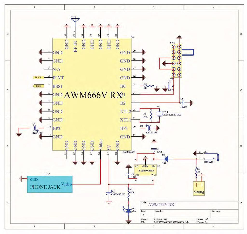 10. Demo Board circuit schematic Page 10 of 15 Rev Notes Very low noise voltage regulator, such as 7805 or