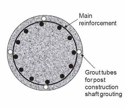 Shaft Grouted Friction Piles and Pile Testing TAM pipes are fixed to the reinforcement cage approx.
