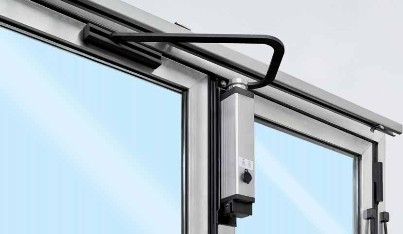 Folding door operator The folding door operator The folding door can be opened and closed comfortably and reliably with an operator.