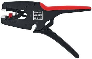 KNIPEX MultiStrip 10 Stripping without re-adjustment from 0.03 to 10.0 ² Improved knife geometry - robust and more durable. Optimised handle design with more comfort.