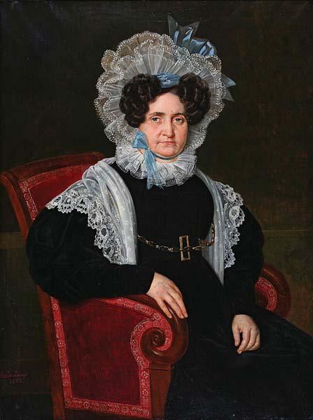 #10 Jean-Joseph Vaudechamp Madame Samuel Hermann $44,812 Lot 92, a Portrait of Emeranthe Marie Magdeleine Becnel Brou Hermann by Jean-Joseph Vaudechamp (French, 1790-1866,