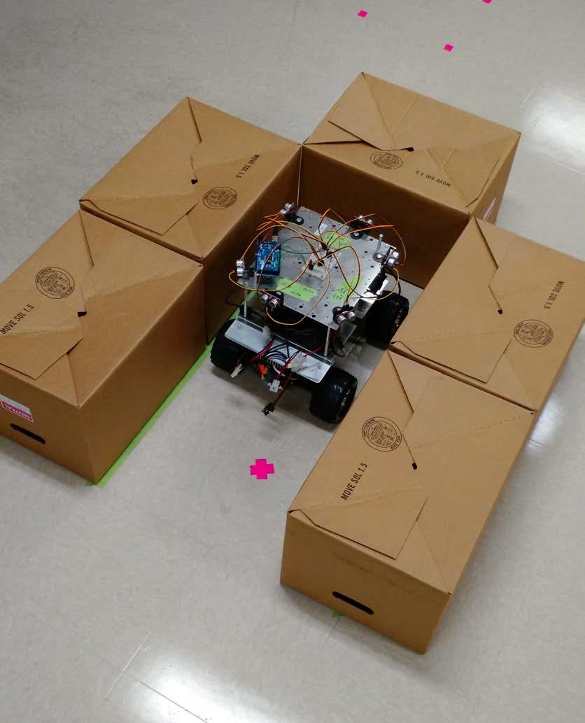 Range approach Once the robot has entered the spot, it slowly parks itself while avoiding collisions with neighboring