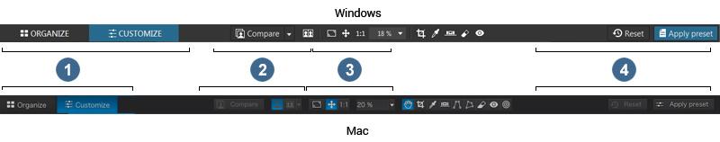 The Image Browser The Image Browser (docked) Image thumbnails in the Image Browser are displayed horizontally, and you can navigate through them using the scroll bar, or with your input device (mouse