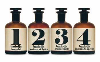 line of spa products. There is a selection of 10 fragrances in the spa series each represented by a number.