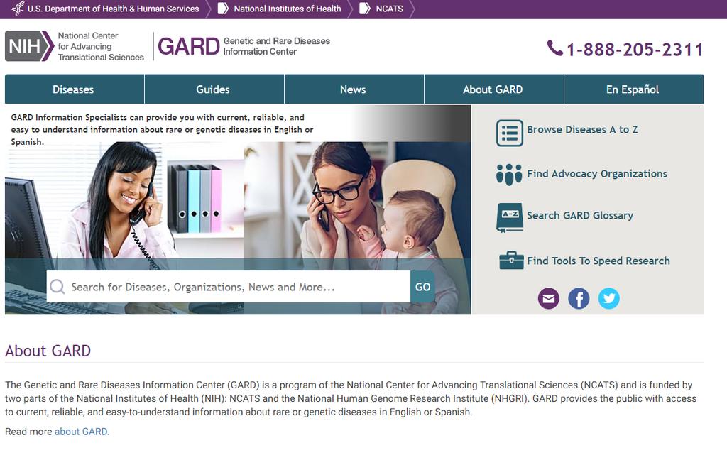 GARD: Genetic and Rare Diseases