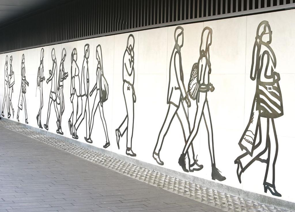 PUBLIC ART Citizen M Hotel, Tower of London When Julian Opie was commissioned to produce an art wall for the new designer hotel, citizenm Tower of London, he turned to stonecircle to manufacture the