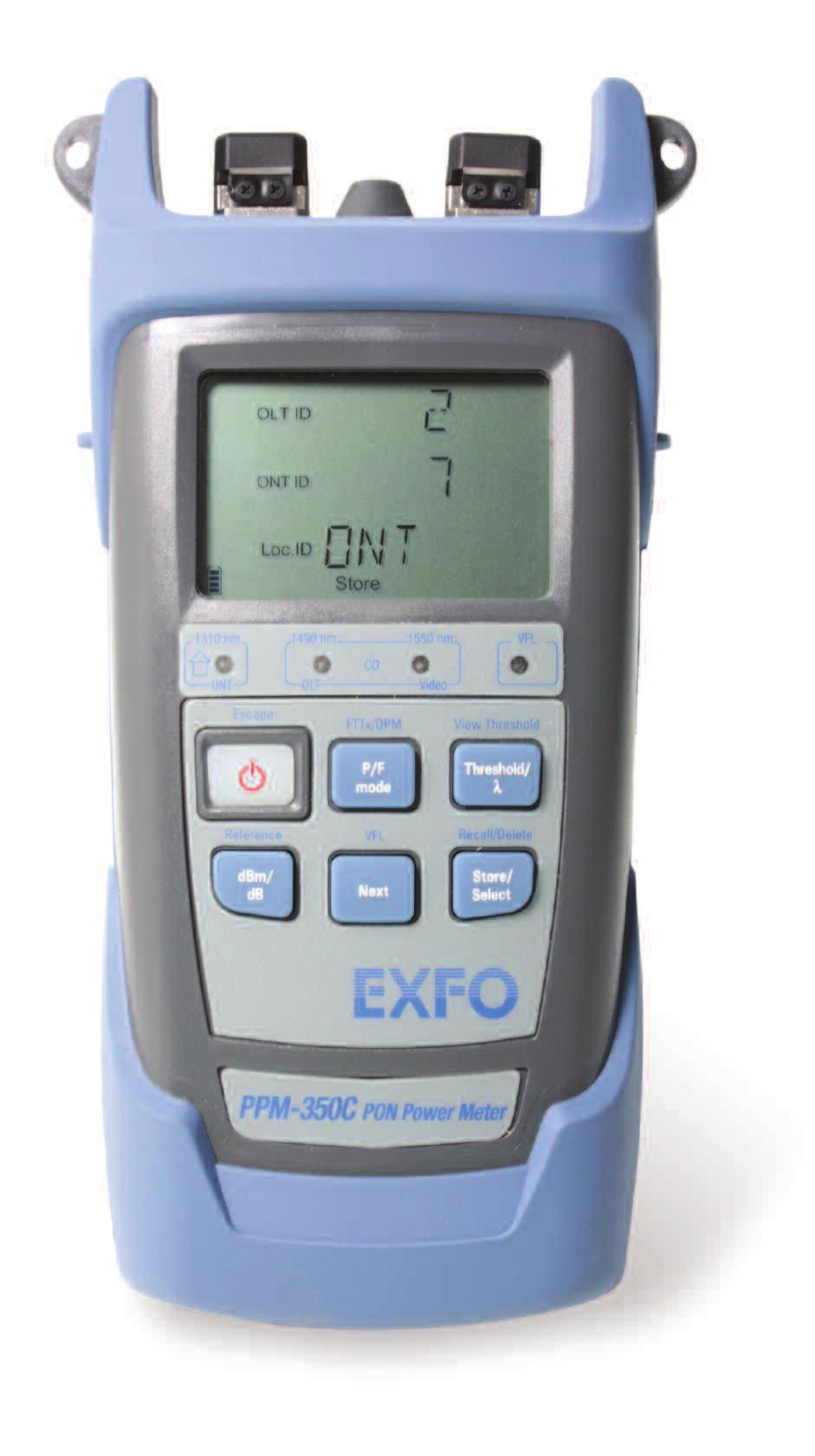 PON POWER METER PPM-350C NETWORK TESTING OPTICAL Unique workflow management, for faster PON deployments Simultaneous measurement of all PON signals*, anywhere on the network Innovative workflow