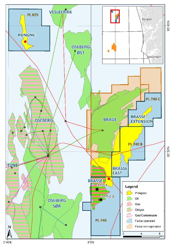 Brasse flagship operated development project Robust, conventional subsea development project near infrastructure PL740 Brasse: Faroe 50% and operator Discovered in Jul-16, appraised in Jul-17 Very
