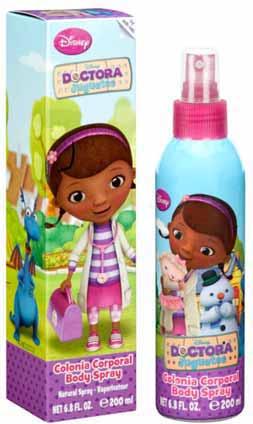 6168 DOC MCSTUFFINS BODY SPRAY 200ML 3,52 Dottie "Doc" McStuffins is a a six-year-old girl who wants to become a doctor like her mother.