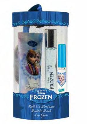 FROZEN ROLL ON PERFUME 8,5 ML + BUBBLE BATH + LIP GLOSS FROZEN is a funny, entertaining movie, with incredible animation where Anna must convince her sister, the queen, to bring summer back after she