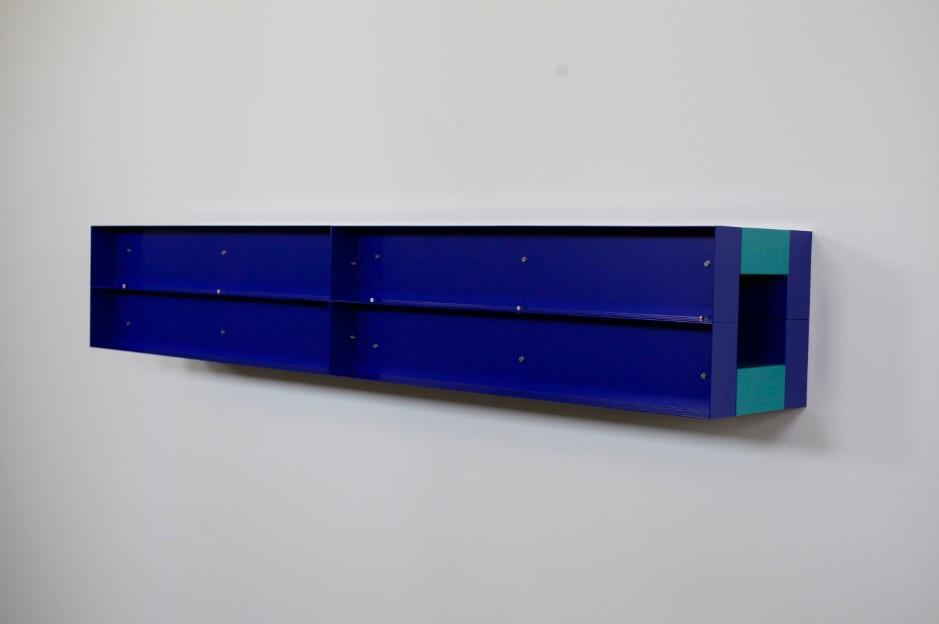 untitled 1989 enamel and aluminum (blue and turquoise) 30
