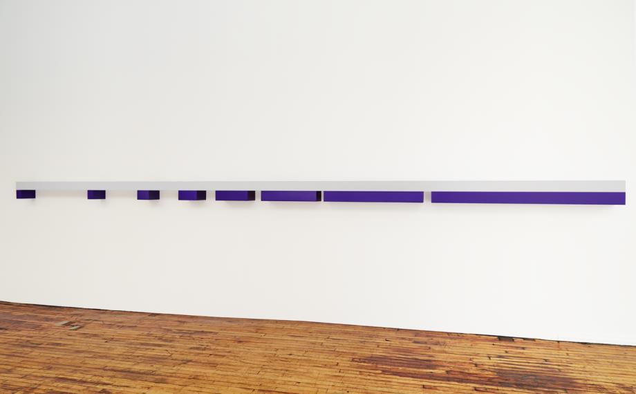 untitled 1970 clear and purple anodized aluminum 21 x 642.6 x 20.