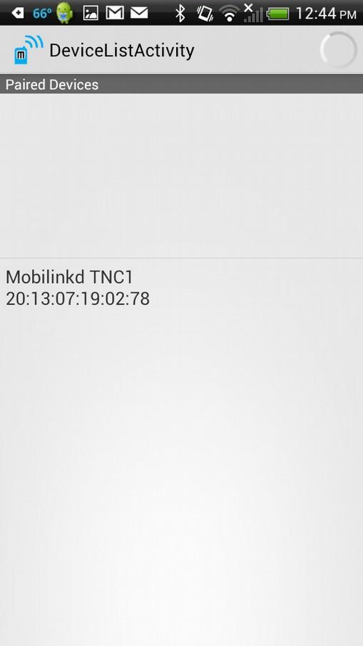 This section assumes that you have followed the Pairing with an Android Device section above and have the Mobilinkd TNC config application running.