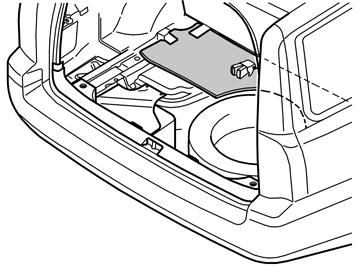 20 Reinstall the cut out insulation panel in the front edge of the cargo compartment, under the seat belt anchorages.