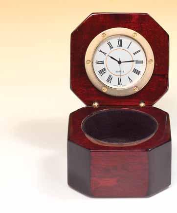 Airflyte Clock & Gift Collection NEW Skeleton clock with sub-second dial, brass-finished movement and rosewood