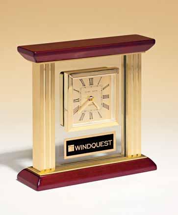 Napoleon Clock traditional styling with deep, hand-rubbed mahogany finish Mantle Clock deep,