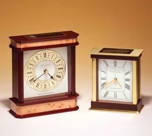 finish case clock with three hand sweep movement BC906 4 3/4 x 3 3/4 36.
