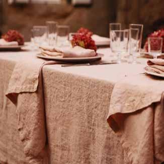 Table Linen Stone Washed Stonewashed linen tablecloths, napkins and runners are prewashed during the production process to make them extremely soft, easy care and to give them that crumply rustic