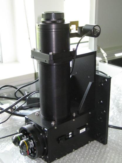 Microscope: (20x objective, 5µm-thick Eu:LuAG scintillator,