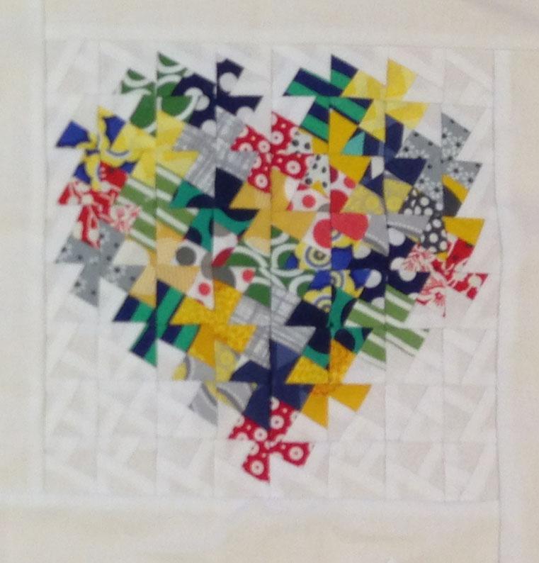 Twisted Heart is the perfect project for leftovers from a quilt you plan to give away.