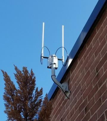 The photo below shows the FMST mounted to a J-Mount (Ubiquiti UB-AM).