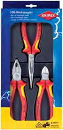 standard pliers with added insulated handles VDE tested to 1000V 35% saving in power due to improved long cutting edges for thicker cables length:
