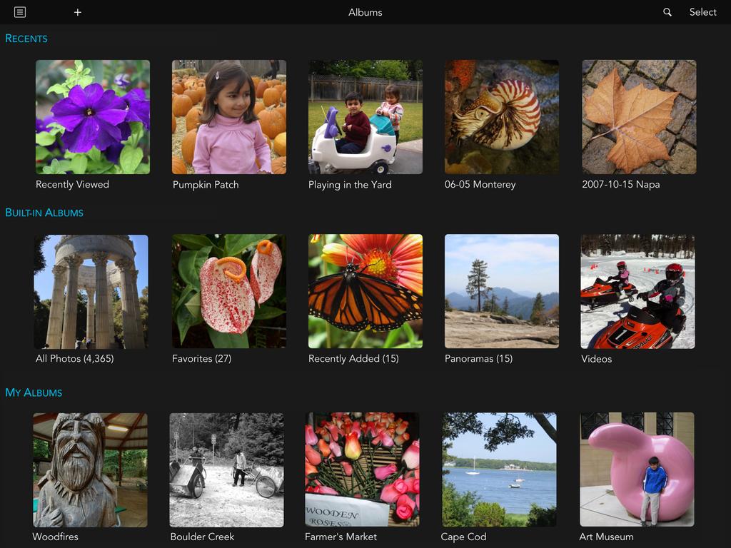 ALBUM VIEW When RAW Power s first opens, it asks for access to your photo library. This allows you to view all of the albums in your library and enables to make changes to the library.
