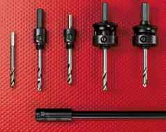 1.5 Arbors Four standard models are available, each one furnished with a 6.35mm (1/4 ) high speed steel pilot drills. The set-screw in the body allows for easy replacement of the pilot drill.