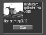 Use the or button to select the images you wish to print. Specify the print copies, print style and print area as required. - Setting the Number of Print Copies (p.