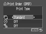 112 Printing Use the or button to select, or, and the or button to select an option. (Print Type) Select [Standard], [Index] or [Both]. (Date) Select [On] or [Off].