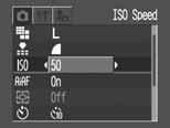 Shooting 73 Adjusting the ISO Speed Adjust the ISO speed when you wish to shoot in a dark area or use a fast shutter speed. See Selecting Menus and Settings (p. 37). In the (Rec.) menu, select.