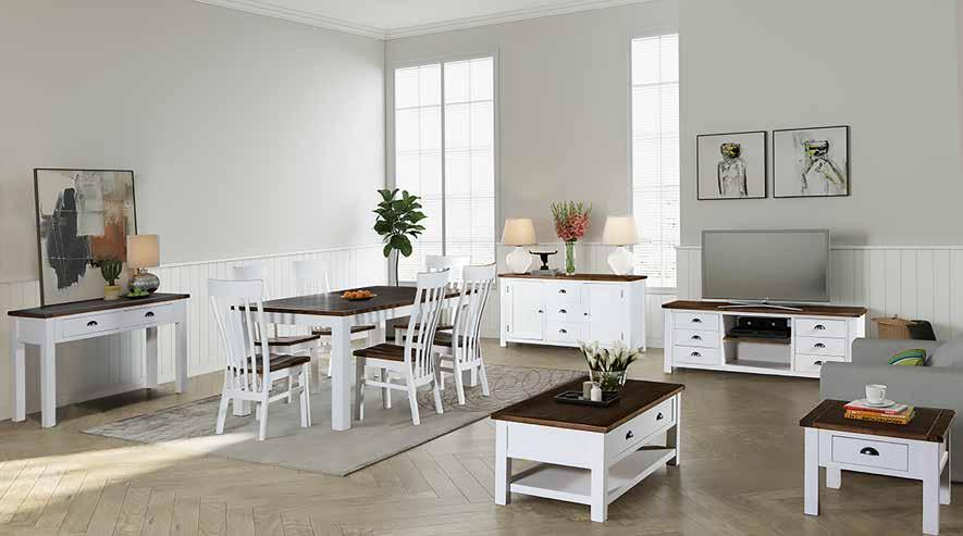COOL DESIGNS HOT PRICES THE BROOKMONT RANGE A. Hall table 2 drawers 1200x430x760 B. 7 piece dining suite. table 1800x1000 C. Buffet 3 drawers and 2 doors1500x450x800 D.