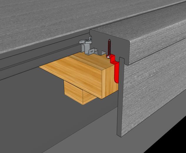 Full board or cut to length Fastening bracket to screw on